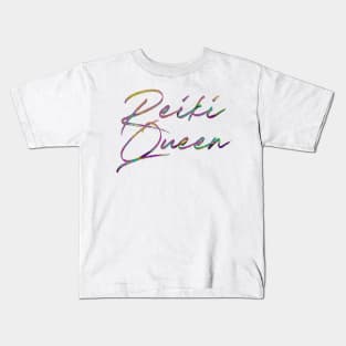 Reiki Queen / Retro Typography Design Kids T-Shirt